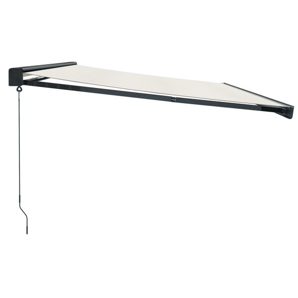 vidaXL sisset&otilde;mmatav varikatus, kreemjas, 5x3 m, kangas, alumiinium