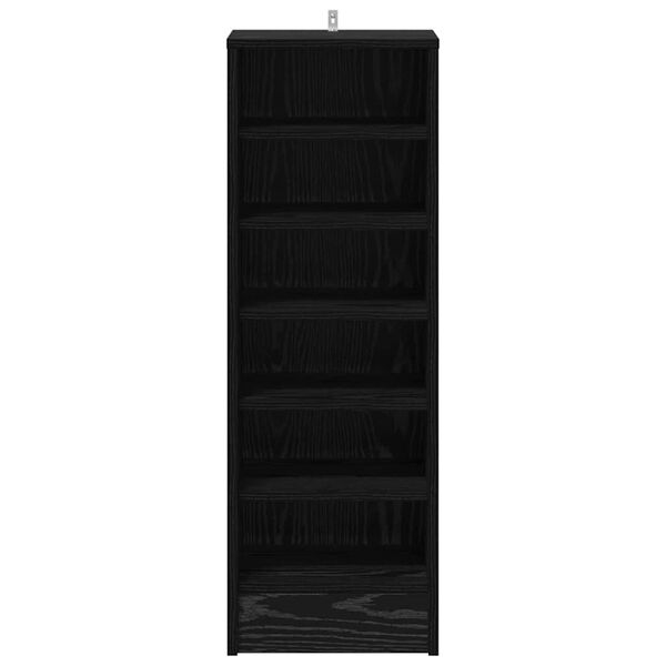 vidaXL Kinga kapp riiuliga Must tamm 32 x 35 x 90 cm Tehispuit