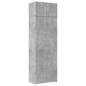 vidaXL hoiukapp, betoonhall, 70 x 42,5 x 225 cm, tehispuit