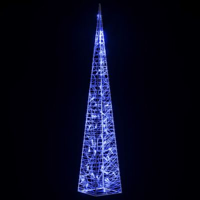vidaXL akrüülist valguskoonus, LED-tuli, sinine 90 cm