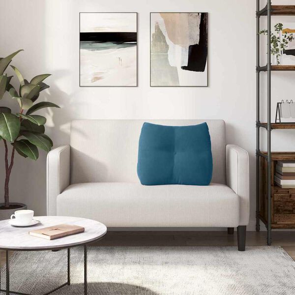 vidaXL Seljatugi padi Sinine 60 x 24 x 50 cm Samet