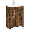 vidaXL Vannitoa m&ouml;&ouml;bleset Suitsutatud tamm 81 x 40 x 84,5 cm Tehispuit