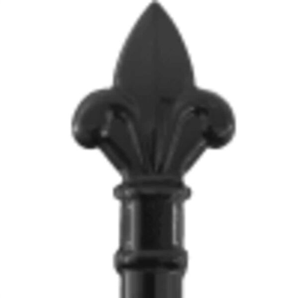 vidaXL kahepoolne aiavärav nooleotstega, teras, 3 x 1,75 m, must