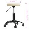 vidaXL Massage Stool Velvet Cream