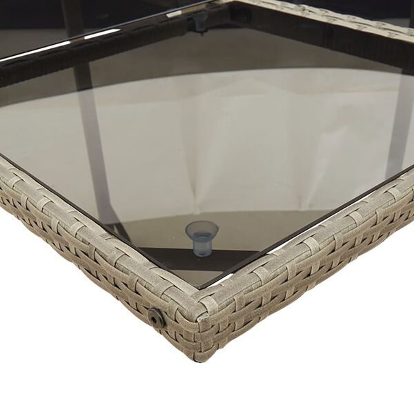 vidaXL 11-osaline aia s&ouml;&ouml;gim&ouml;&ouml;bli komplekt patjadega, hall, pol&uuml;rotang