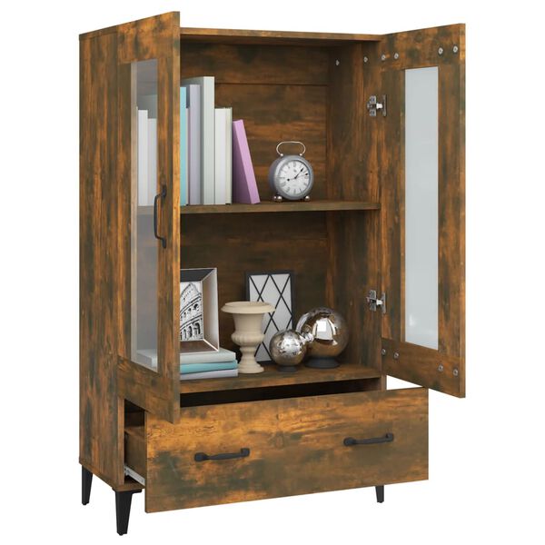 vidaXL k&otilde;rge kapp, suitsutatud tamm, 70 x 31 x 115 cm, tehispuit