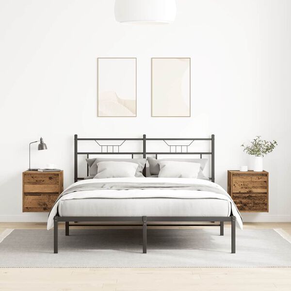 vidaXL Seinale kinnitatavad &ouml;&ouml;kapid 2 tk, vana puit, 38x34x40 cm