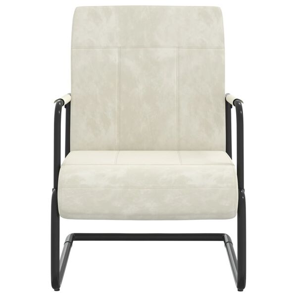 vidaXL konsooldisainiga tool, kreemjasvalge, samet