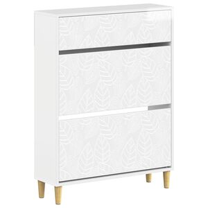 vidaXL Kinga kapp DELFT 78 x 24 x 103 cm Tehispuit K&otilde;rgl&auml;ikega valge