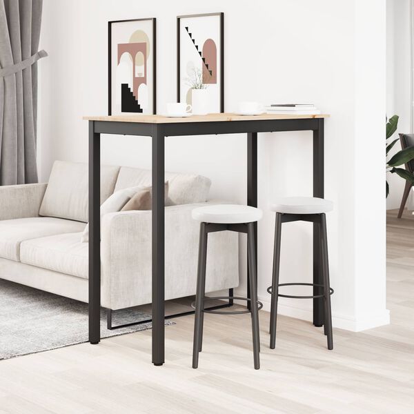 vidaXL Baarilaud Neutraalne 110 x 55 x 105 cm Tahke m&auml;nd