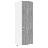 vidaXL külmkapi kapp, hall Sonoma tamm, 60x57x207 cm, tehispuit