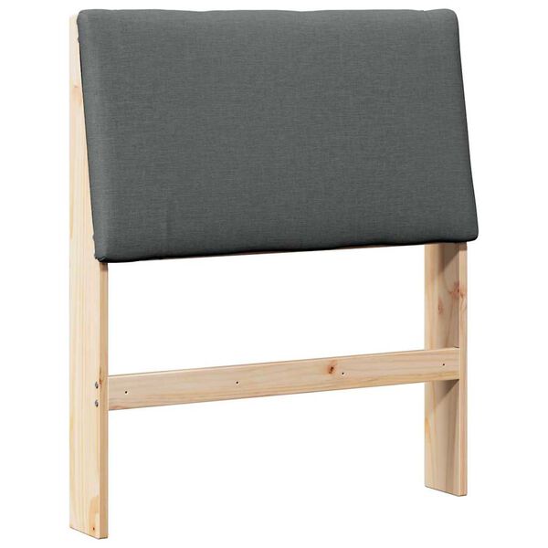 vidaXL Polsterdatud voodiots Tumehall 80 cm Tahke m&auml;nd