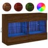 vidaXL teleri seinakapp LED-tuledega, pruun tamm, 98,5 x 30 x 60,5 cm