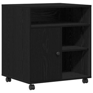 vidaXL Printeri alus Must tamm 60 x 50 x 67 cm Tehispuit