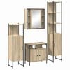 vidaXL Vannitoa m&ouml;&ouml;bleset 4 tk Sonoma tamm 33 x 33 x 185,5 cm