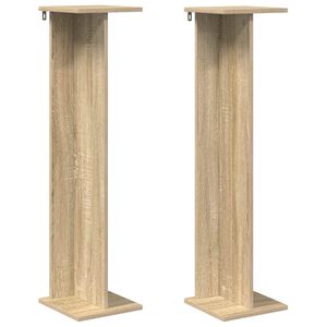 vidaXL Taimede alus Sonoma tamm 25 x 25,5 x 100,5 cm T&ouml;&ouml;deldud puit