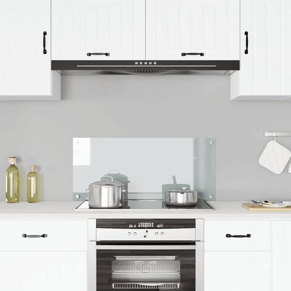 vidaXL köögi pritsmekaitse, läbipaistev, 90 x 40 cm, karastatud klaas