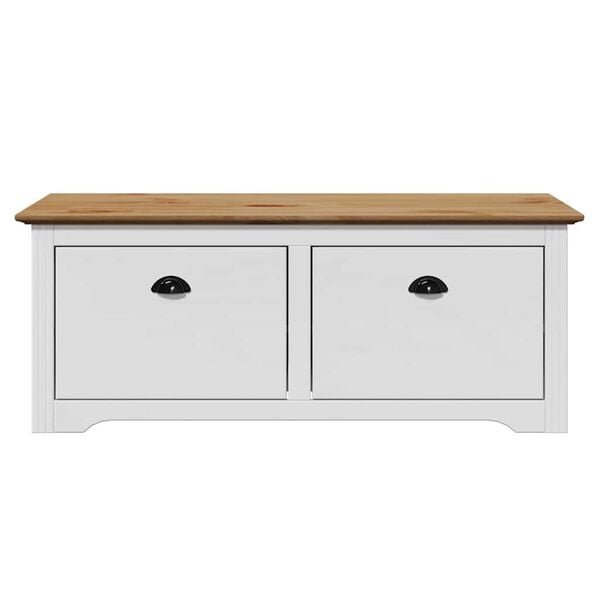 vidaXL Esikupink BODO valge ja pruun 114x40x45 cm