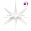 vidaXL j&otilde;ulutuled LED-valgustusega 3 tk, kokkupandav, valge, 57 cm