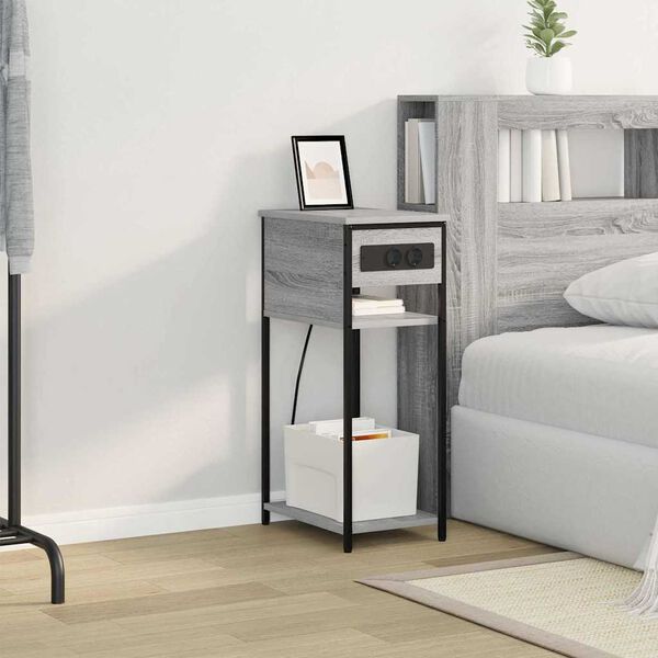 vidaXL &Ouml;&ouml;lambi kapp Hall Sonoma 41 x 28 x 76 cm Tehispuit