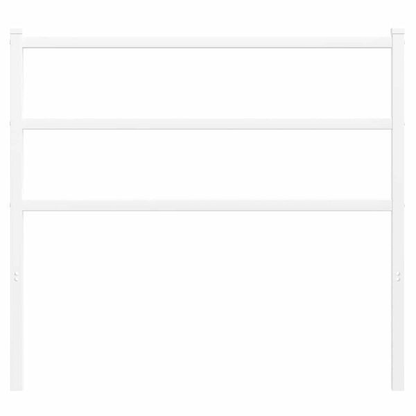 vidaXL metallist vahetatav voodipeats, valge, 107 cm