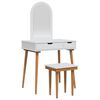 vidaXL Tualettlaua komplekt FAUSKE 3 pcs Valge 76 x 50 x 143 cm