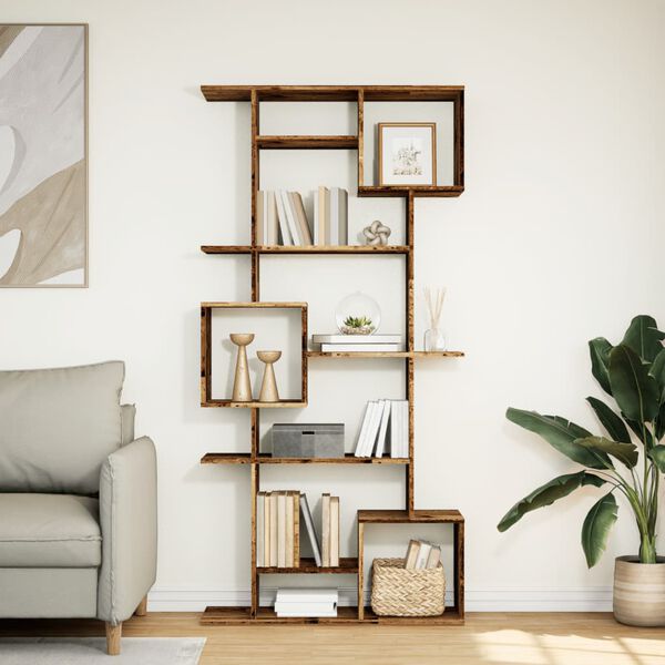 vidaXL raamaturiiul, vana puit, 92x29x188 cm, tehispuit