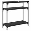 vidaXL Konsoollaud riiuliga Must tamm 75 x 29 x 75 cm Tehispuit