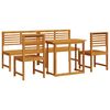 vidaXL Aia Bistroo Komplekt 5 pcs Pruun Tugev akatsiapuu
