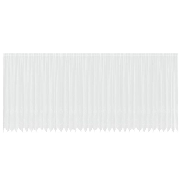 vidaXL Lina Kardin kardinatega Lilled Valge 220 x 900 cm Pol&uuml;ester