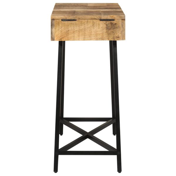 vidaXL tualettlaud 105x35x75 cm töötlemata mangopuit ja raud