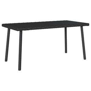 vidaXL Garden Diivanilaud ristk&uuml;likukujuline must 80x40x37 cm