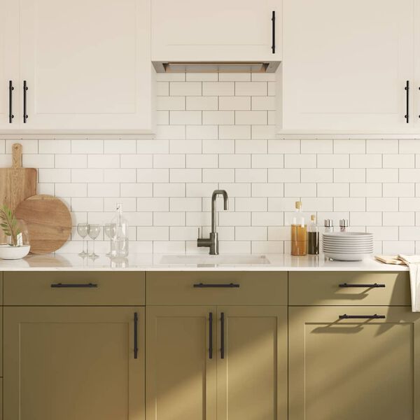 vidaXL kapi k&auml;epidemed 10 tk, must, 128 mm, roostevaba teras