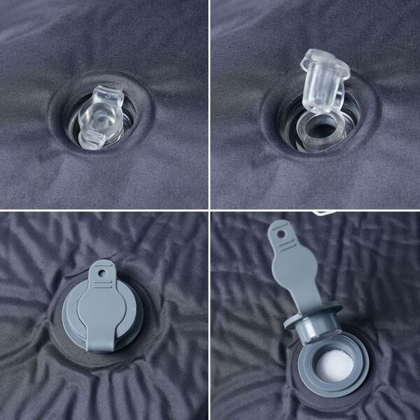 vidaXL isetäituv 1 inimesele matkamadrats koos patjadega, hall