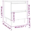 vidaXL öökapid 2 tk, must, 40 x 35 x 50 cm, tehispuit
