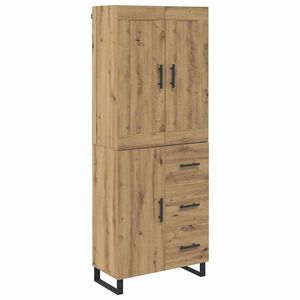 vidaXL K&otilde;rgushein sahtliga K&auml;sit&ouml;&ouml;puu 69,5 x 34 x 180 cm Tehispuit