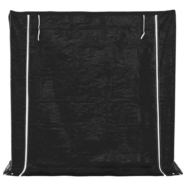 vidaxL k&uuml;ttepuude riiul vihmakattega, 200x60x200 cm, tsingitud teras