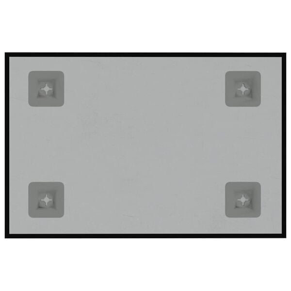 vidaXL seinakinnitusega magnettahvel, must, 30x20 cm, klaas