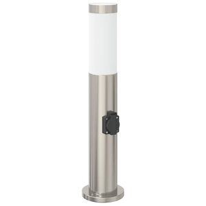 vidaXL pollarvalgusti pistikupesaga 50 cm roostevaba teras IP44