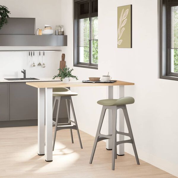 vidaXL baarilaua jalad 4 tk valged 100&ndash;102 cm terasest