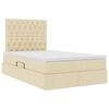 vidaXL Voodi hoiukohaga ja madratsiga Kreem 120 x 200 cm Pol&uuml;ester