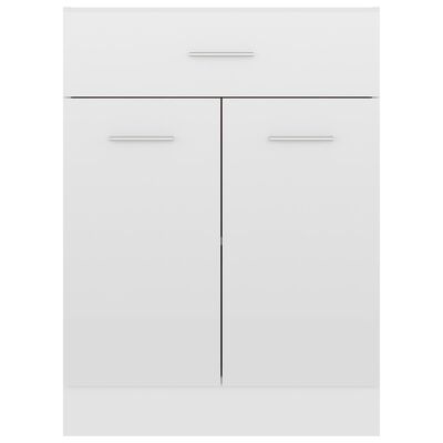 vidaXL köögikapp, kõrgläikega valge, 60 x 46 x 81,5 cm, puitlaastplaat