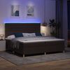 vidaXL LED Box Spring Voodi madratsiga Tume pruun 200 x 200 cm kangas