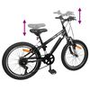 vidaXL Kids Mountain Bike 20 Tolli 6-Speed 5-8 aastastele Must