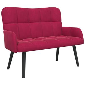 vidaXL Kaks kohtaline diivan Veinipunane 115 x 61 x 87 cm Samet