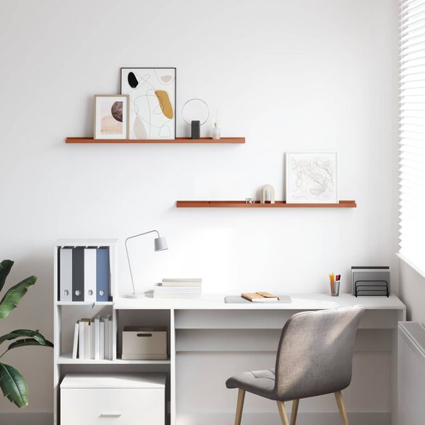 vidaXL Seinariiul riiuliga 2 pcs Punane 100 x 9 x 3 cm Tehispuit