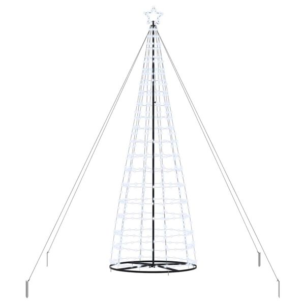 vidaXL LED jõulupuu koos 800 LED-iga Külm valge 400 cm Raud