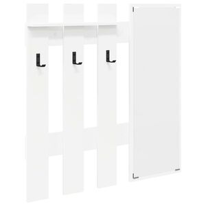 vidaXL Seinale kinnitatav riidepuu Valge 100 x 10 x 100 cm Tehispuit