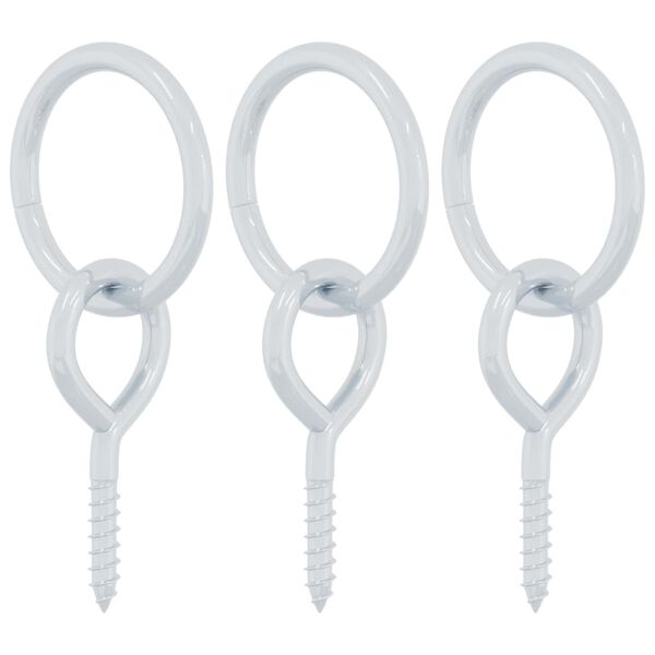 vidaXL hobuse sidumisr&otilde;ngad silmakruvidega 3 tk, h&otilde;bedane, teras