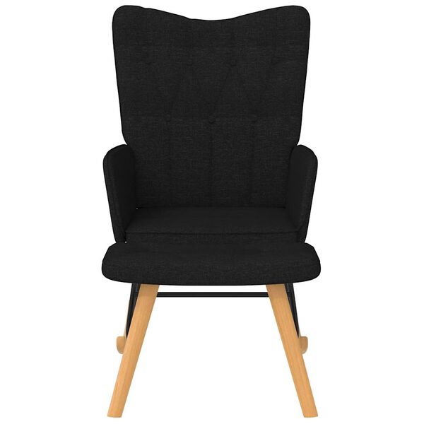 vidaXL kiiktool jalapingiga, must, kangas